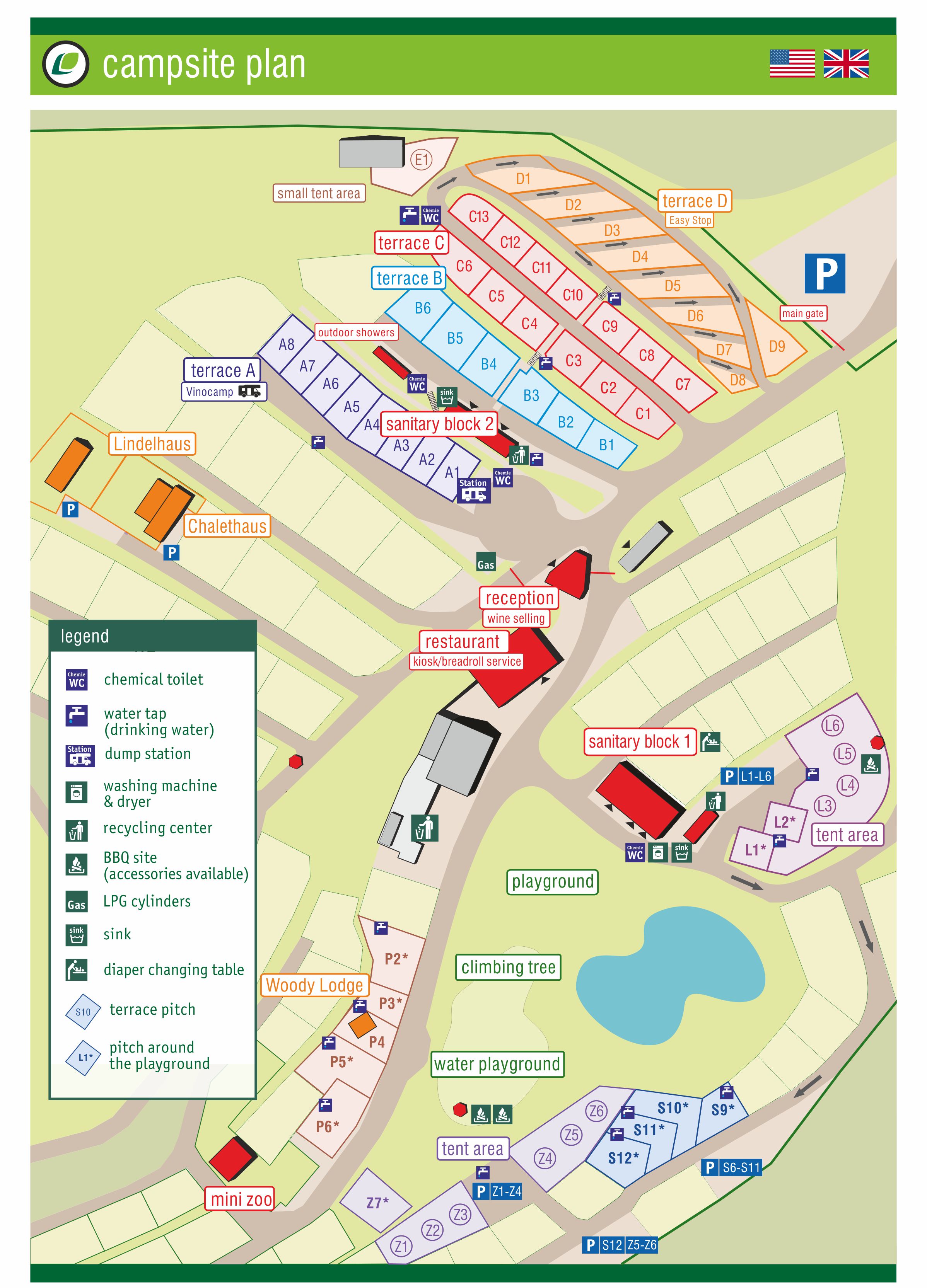 Map of Campsite Lindelgrund